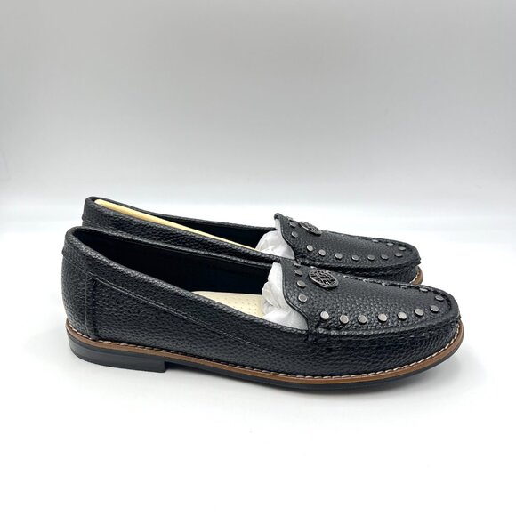 Anne Klein Womens Size 6.5M Narde Black Slip On Loafers Flats Shoes - Picture 1 of 14